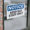 Signmission Keep Out Staff Only OSHA Notice Sign, Vinyl Decal, 7in W x 5in L, 2PK OS-2PACK-NS-D-57-L-13856 - alternate 5